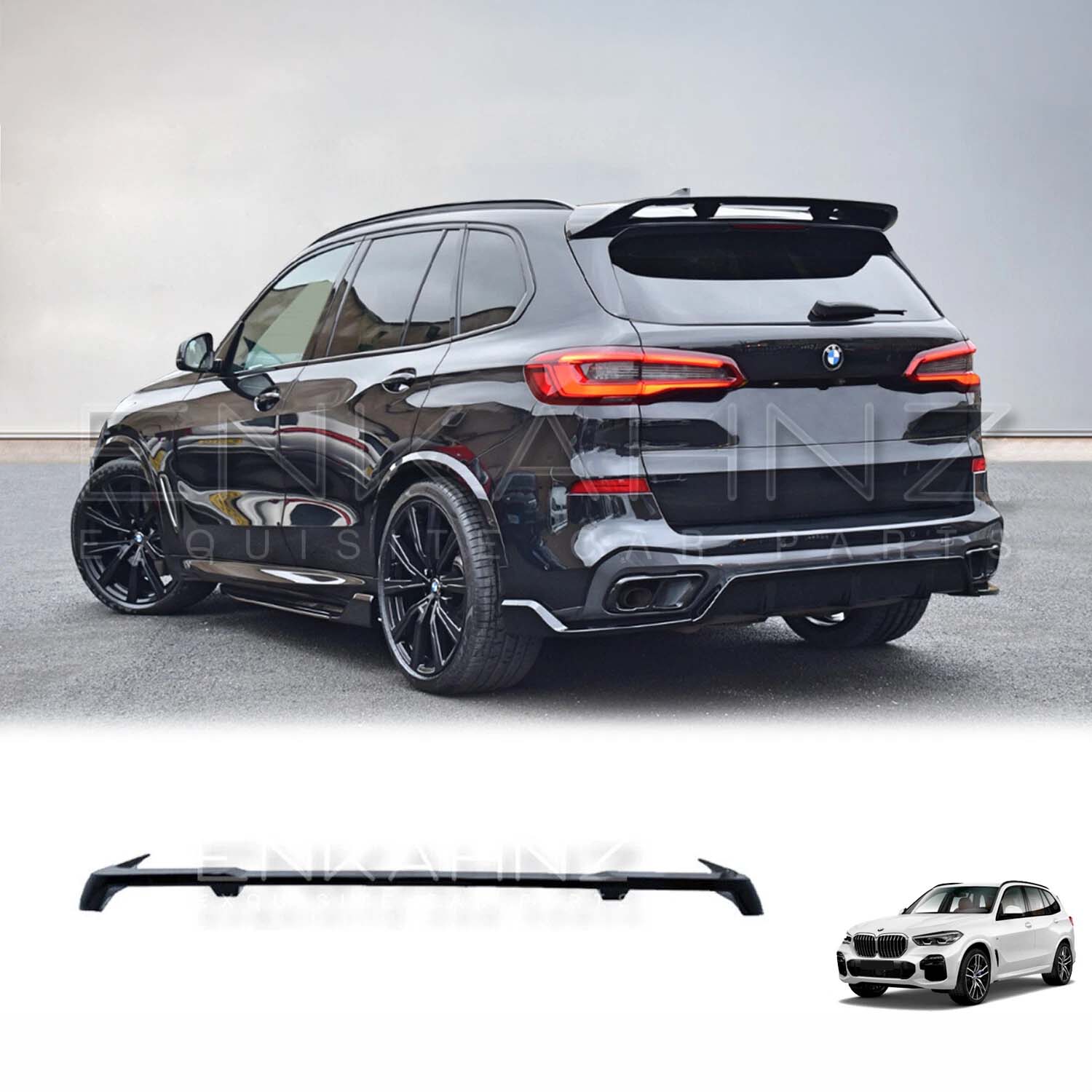 AERO M PERFORMANCE-STYLE GLOSS BLACK REAR ROOF SPOILER FOR BMW X5 G05 M SPORT 2019-2022