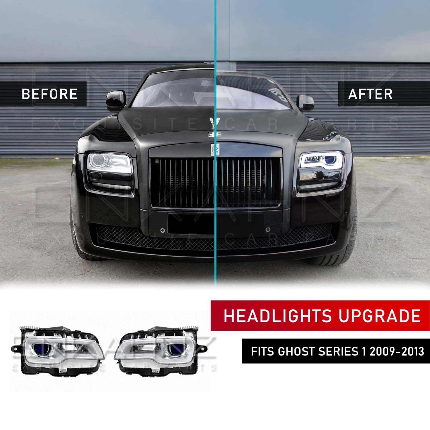 SERIES 1 TO SERIES 2 LED HEADLIGHT FACELIFT CONVERSION FOR ROLLS ROYCE GHOST 2010-2013