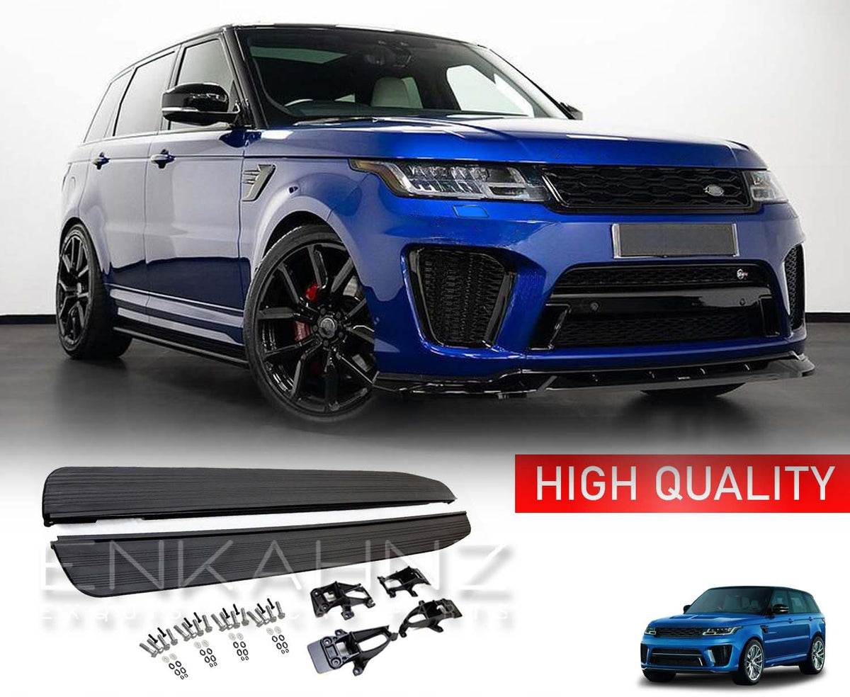 HIGH QUALITY SIDE STEPS RUNNING BOARDS BLACK (2018-2022) FOR RANGE ROVER SVR L494