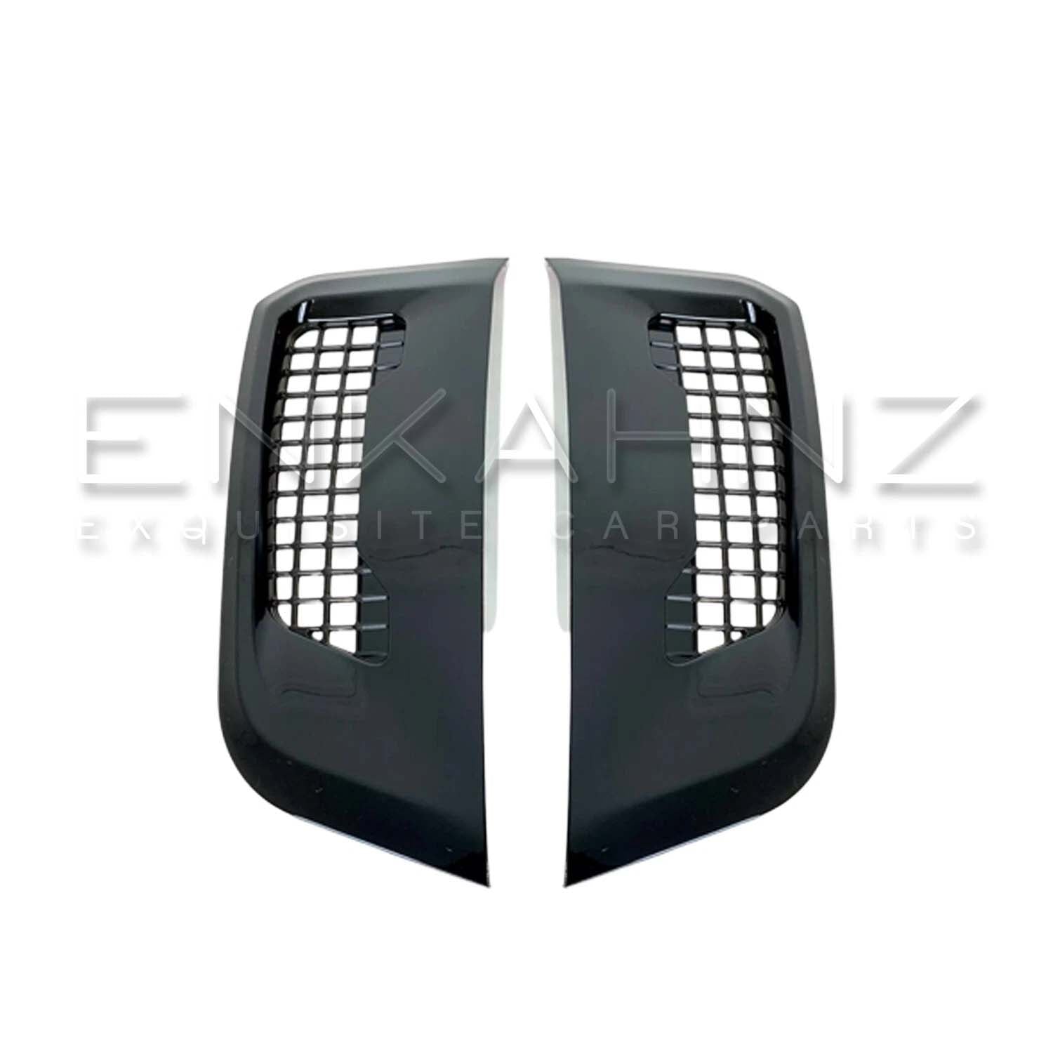GLOSS BLACK SIDE WING VENTS FOR LAND ROVER DEFENDER L663 90 / 110 2020+