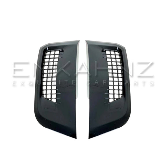 GLOSS BLACK SIDE WING VENTS FOR LAND ROVER DEFENDER L663 90 / 110 2020+