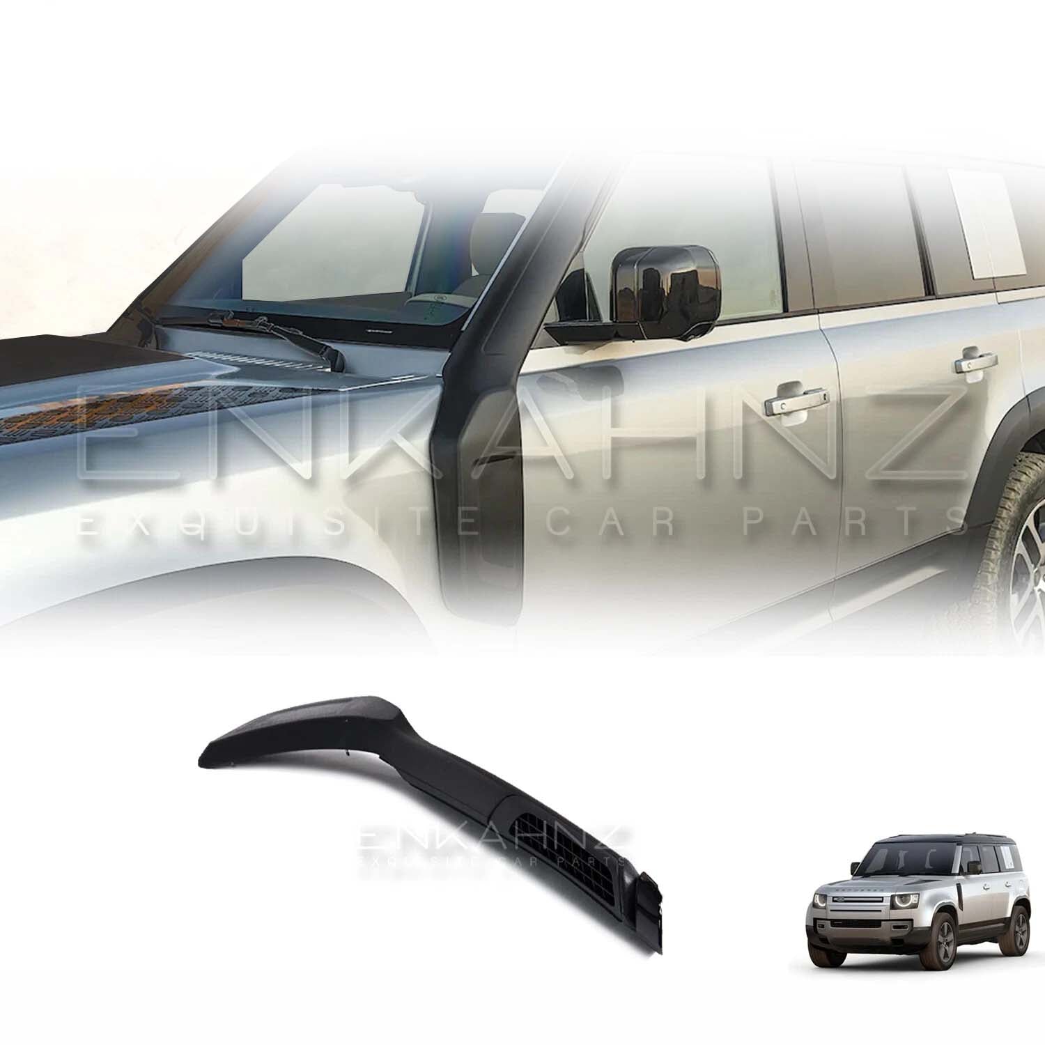 GLOSS BLACK RAISED AIR INTAKE SNORKEL FITS DEFENDER L663 90 / 110 2020+