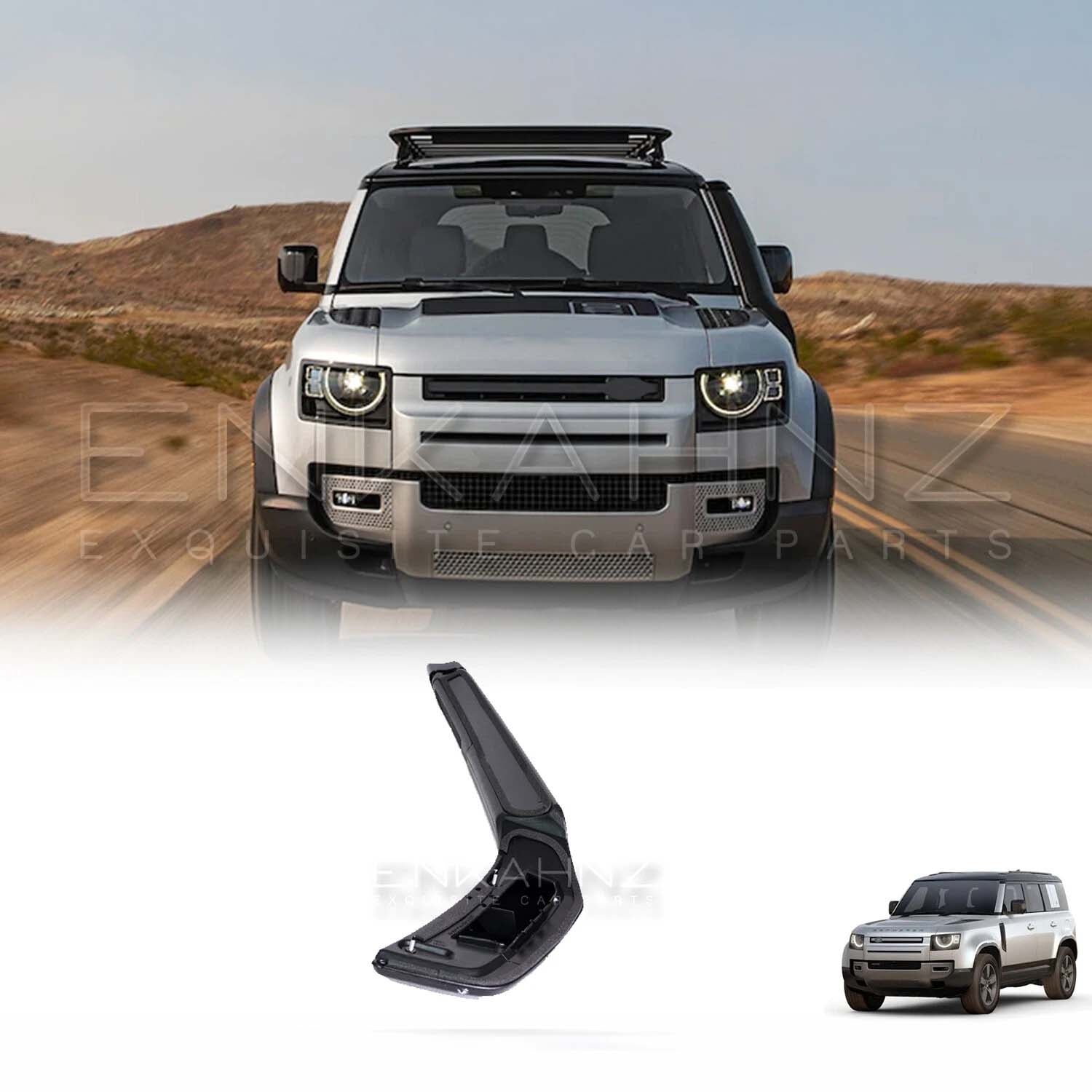 GLOSS BLACK RAISED AIR INTAKE SNORKEL FITS DEFENDER L663 90 / 110 2020+