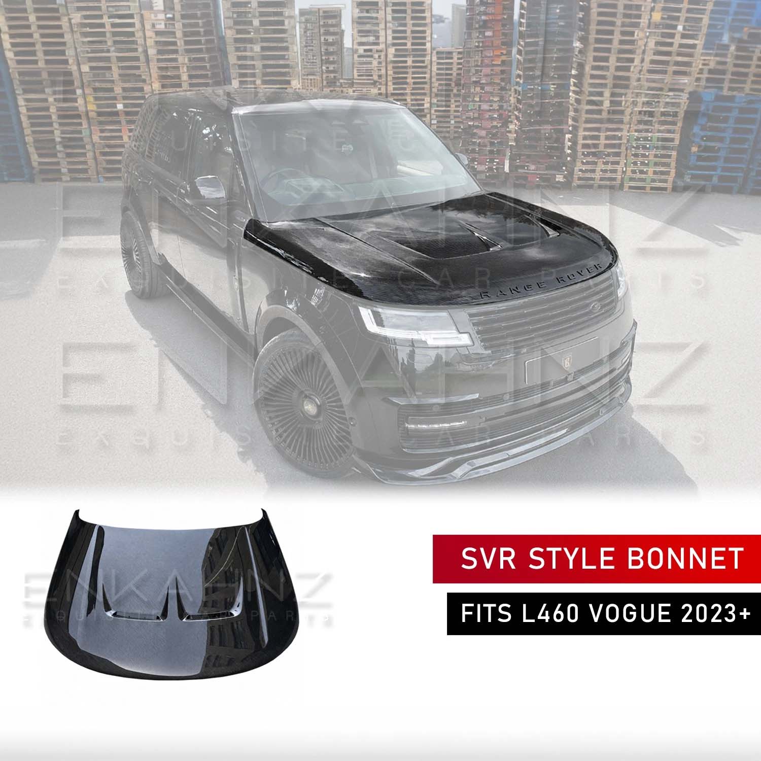 SV STYLE DOUBLE VENT DRY CARBON FIBRE BONNET FITS RANGE ROVER L460 2022+