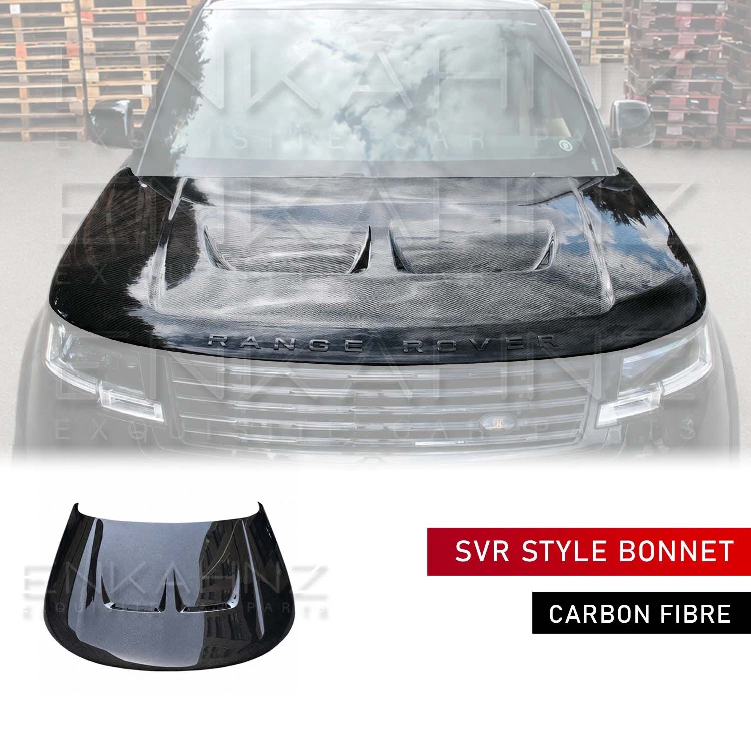 SV STYLE DOUBLE VENT DRY CARBON FIBRE BONNET FITS RANGE ROVER L460 2022+