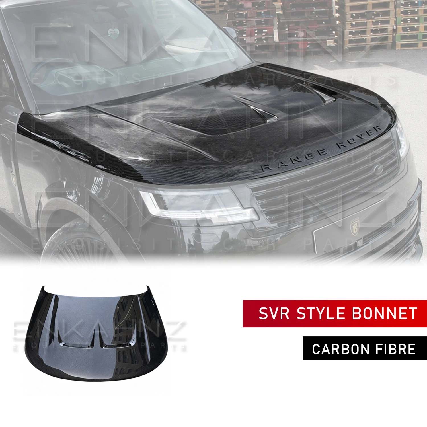 SV STYLE DOUBLE VENT DRY CARBON FIBRE BONNET FITS RANGE ROVER L460 2022+