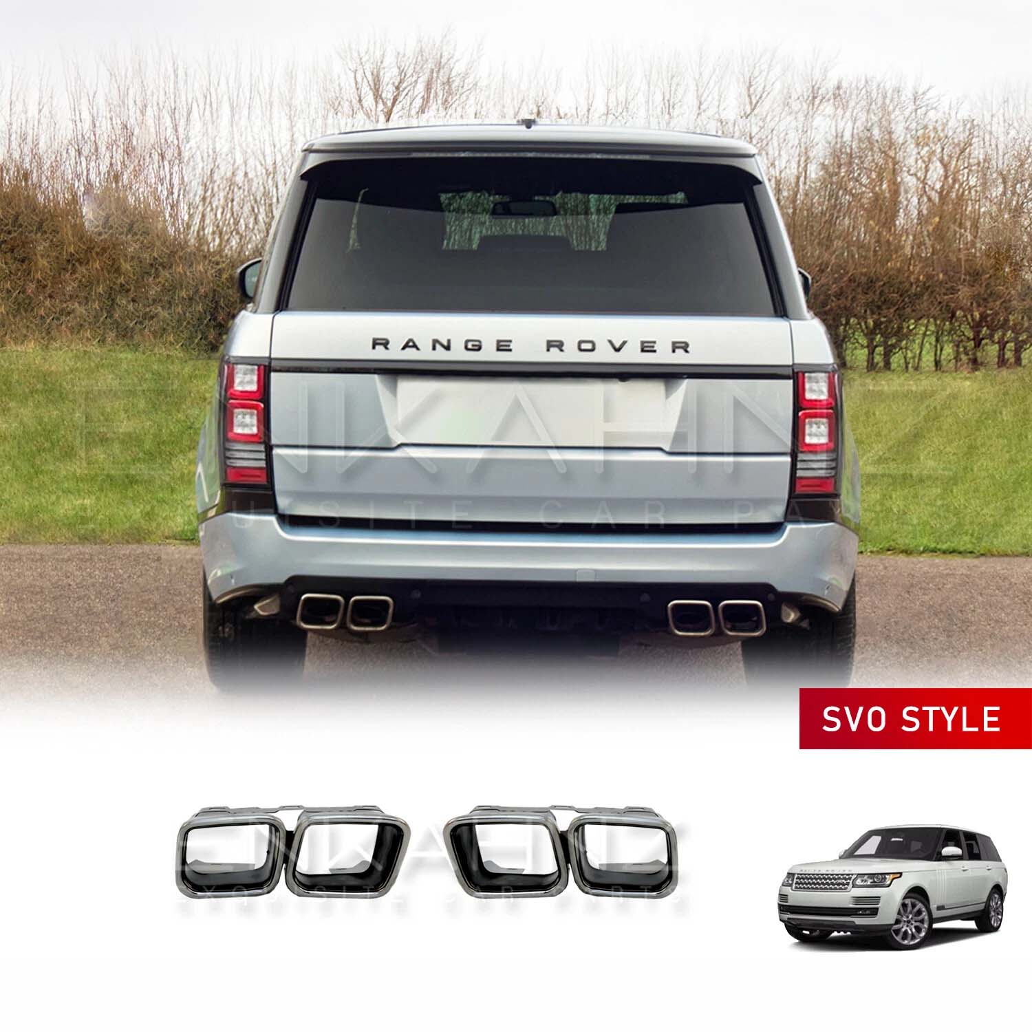 SVO STYLE CHROME EXHAUST TIPS FOR RANGE ROVER VOGUE L405 2013-2017