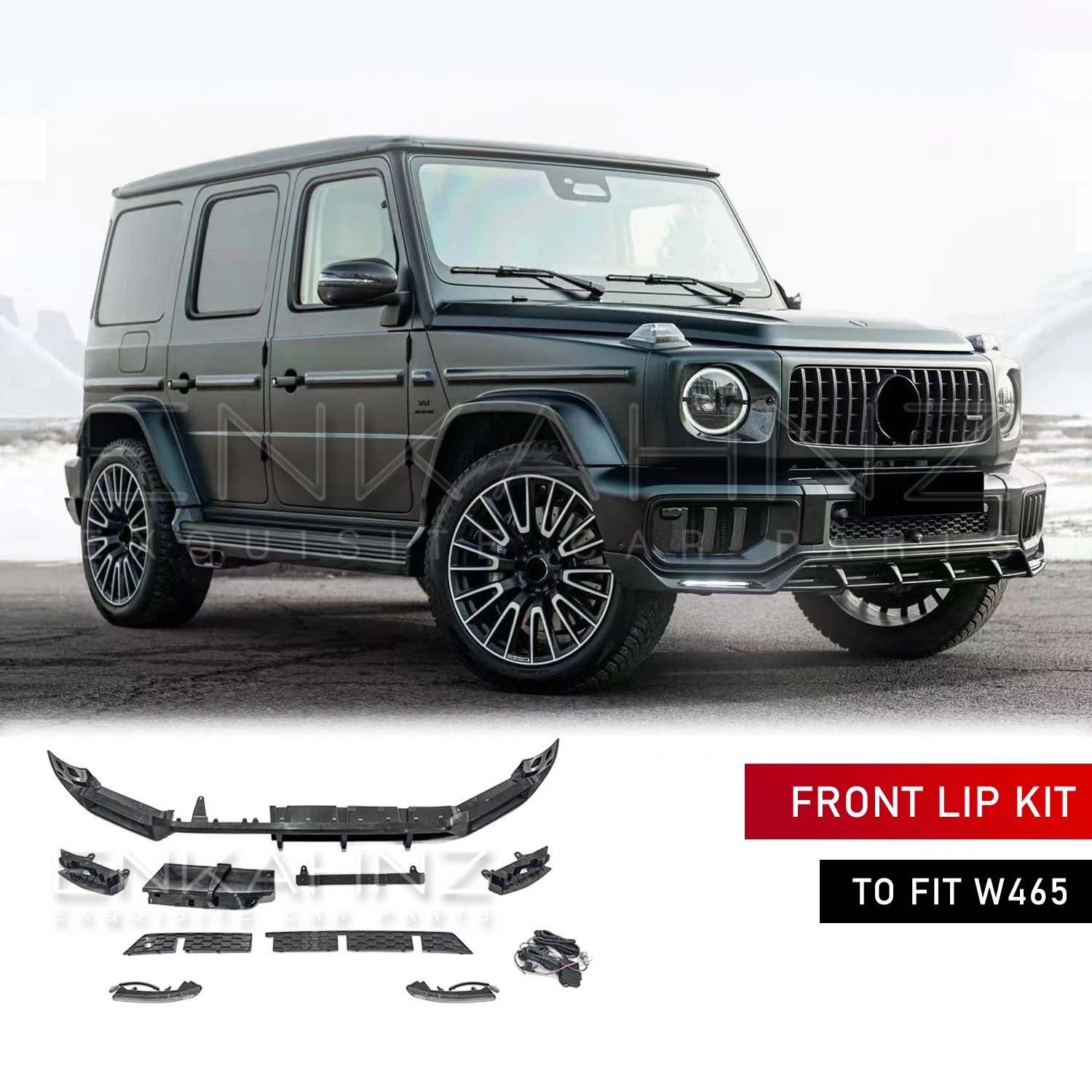TC STYLE FRONT LIP WITH DRLS FITS MERCEDES G-WAGON W465 2025+