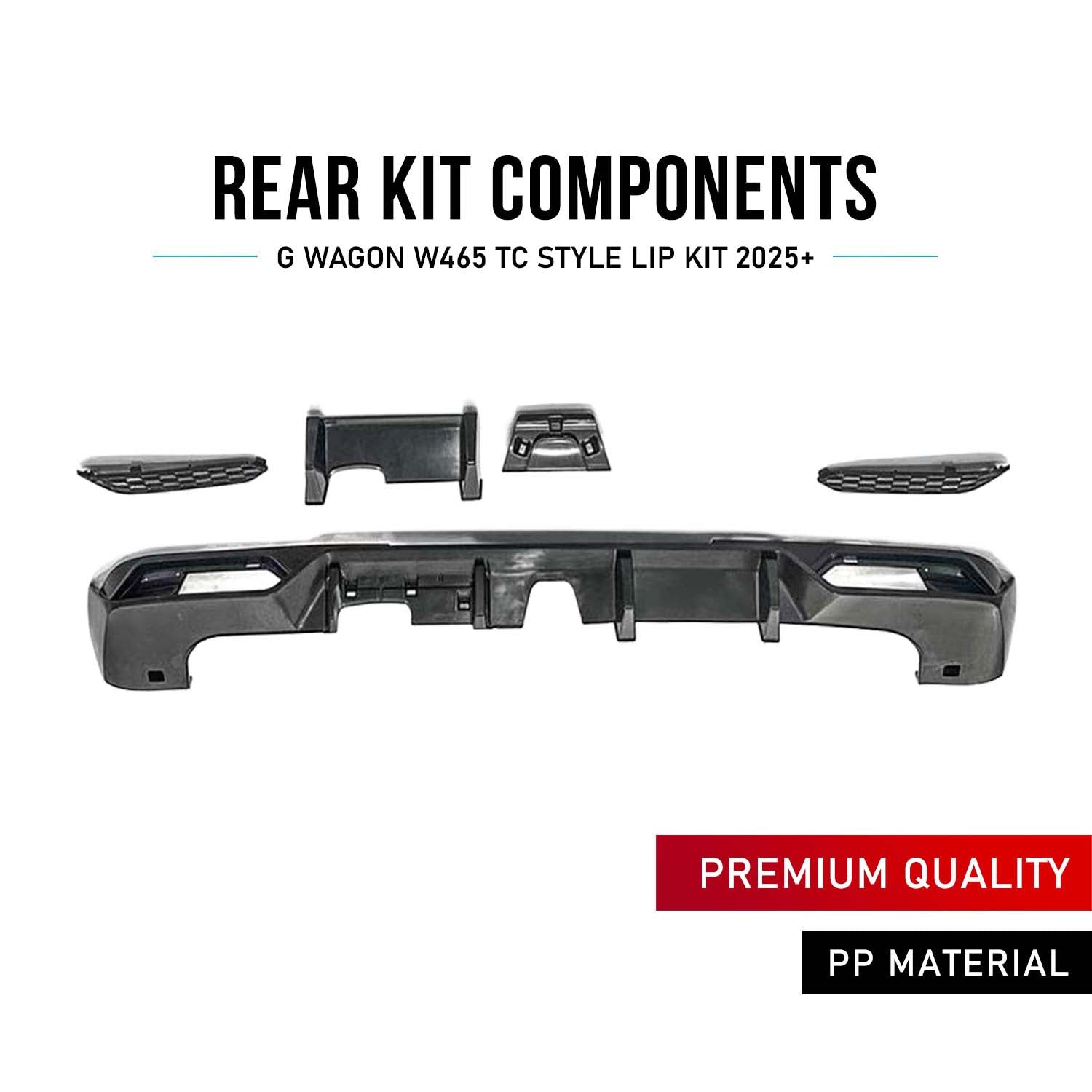 TC STYLE REAR DIFFUSER LIP KIT FITS MERCEDES G-WAGON W465 2025+