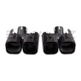 Load image into Gallery viewer, TQ STYLE MATTE BLACK QUAD EXHAUST TIPS FITS DEFENDER 90/110 L663 2020+
