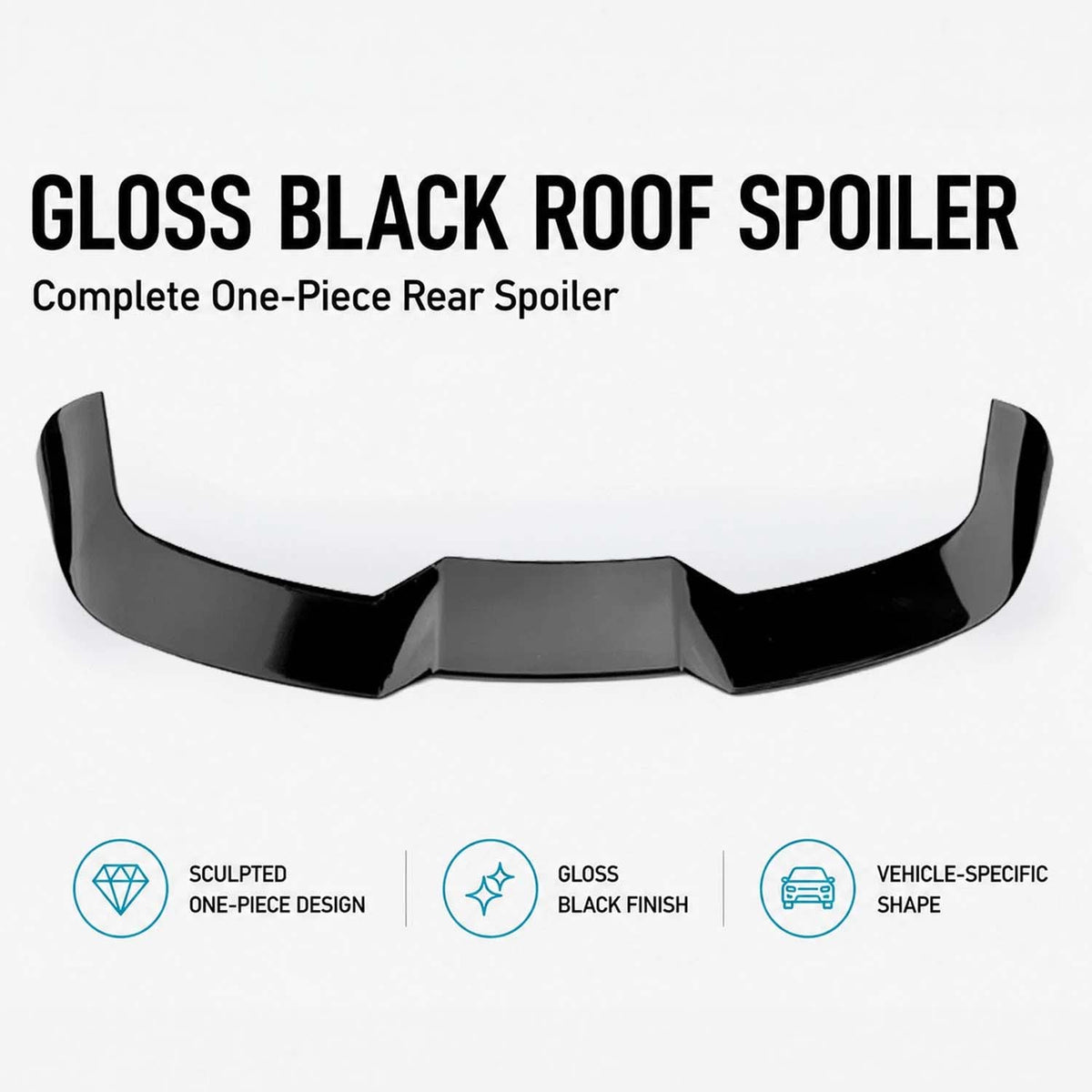 WING STYLE GLOSS BLACK REAR ROOF SPOILER FITS RANGE ROVER L460 2022+